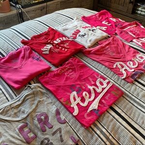 8 MEDIUM- XL AEROPOSTALE SHIRTS